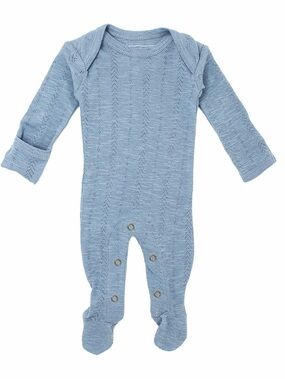 6-9m NWT L'ovedbaby Lap-Shoulder Footie-Pool Blue
